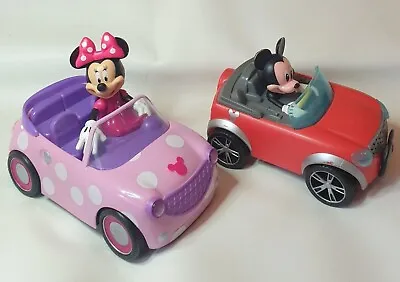 Minnie Mouse & Mickey Mouse Roadsters Toy Cars (no Remotes) Battery Powered.  • £16