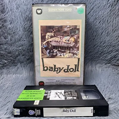 Baby Doll VHS 1985 Warner Home Video Karl Malden Carroll Baker Eli Wallach Film • $14.99