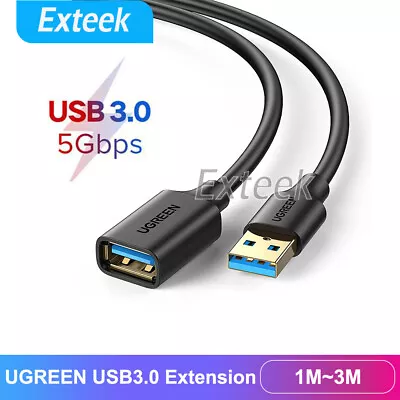 UGREEN USB 3.0 Extension Cable USB 3.0 Type A Male To Female Extender Cord 5Gbps • $7.45