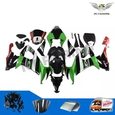 WOO Green Black ABS Injection Fairing Fit For Kawasaki 2008-2010 ZX10R B055 • $409.99