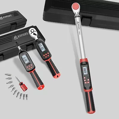 3Sets Digital Torque Wrench Electronic Torque Screwdriver 3/8  1/2  Adjustable • $198.89