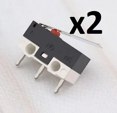 2 X AC 125V 2A JL003-3.5 Micro Switch 3 Pin SPDT Momentary Button Microswitch • £1.99