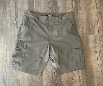 LA Police Gear Men's Cargo Shorts Green Pockets Lightweight Travel • $17.95