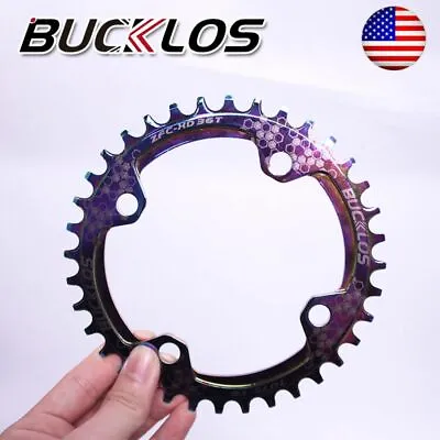 104BCD 30-38T Colorful Narrow Wide Chainring MTB Bike Single Sprocket Crank Bolt • $20.31