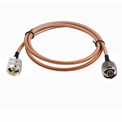 PL-259 Male UHF To N-Type Plug Connector Adapter Coaxial Pigtail Cable RG142 24  • £11.17