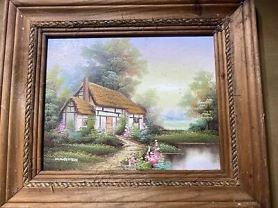 Vintage Marten  Country Home And Landscape Scene  Oil Painting - Signed /Framed • $43.50