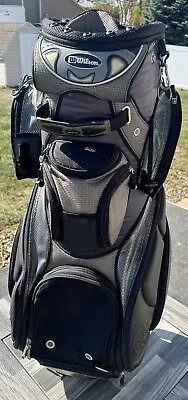 Wilson Python Cart Bag Black Gray And Navy Blue WITH EXTRAS Lot See Description • $99.99