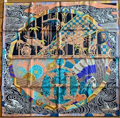 $1250 • Buy Original HERMES Tuch/Foulard/Scarf  EX-LIBRIS EN KIMONOS , 2011