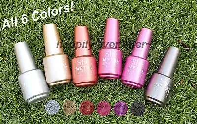 S.he Metal Effect Nail Polish Set - All 6 Colors Metallic Nail Colors US SELLER • $19.99