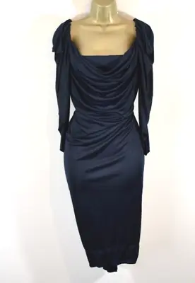 NEW £1200 VIVIENNE WESTWOOD S Sexy Built-In Corset Plunging Party Wiggle Dress • £395