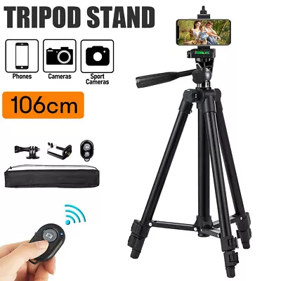 $12.09 • Buy Professional Camera Tripod Stand Mount Phone Holder For IPhone DSLR Travel AU