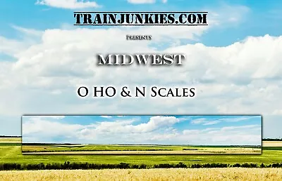 TrainJunkies Midwest Model Railroad Backdrop • $84.95