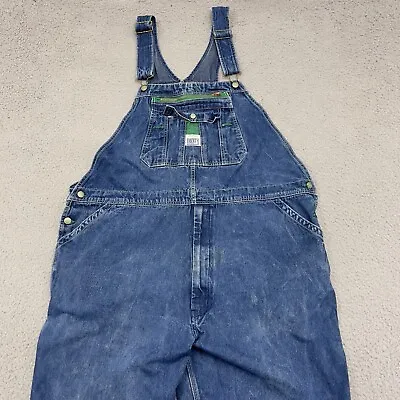 Liberty Bib Overalls Mens 48x32 Denim Jeans Carpenter Work Cowboy Western 29L • $29.65