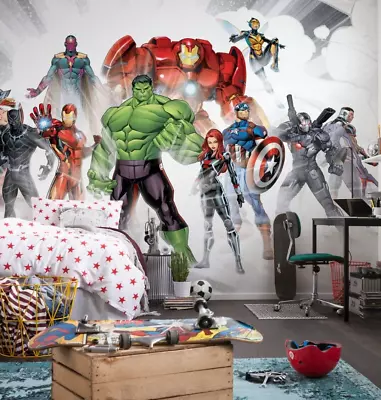 Children Wallpaper Marvel Avengers Wall Mural Colorful 500x280cm Hulk IronMan • $249