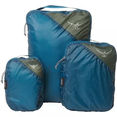 $24.99 • Buy OSPREY Ultralight Packing Cube Set 3-piece Venturi Blue Luggage Backpack New NWT