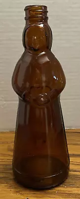 Vintage Mrs. Butterworth Lady Figure Amber Brown Glass Syrup Bottle 8.5  • $8