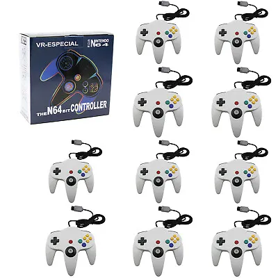 Wholesale Lot Of 10 Nintendo 64 5' SOLID WHITE CLASSIC Controller Hexir New • $416.14