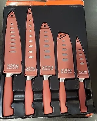 Wolfgang Puck High Carbon Stainless Steel Knife 10 Piece Cutlery Set-Red-NEW • $29.99