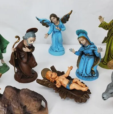 Vintage Plastic Nativity Scene Figures Set Of 15 Made In Italy Wisemen Animals  • $46.75