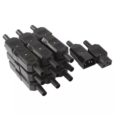 10Pair AC250V 10A 3P Panel Mount IEC320 C14 Socket C13 Adapter Connector • $28.45