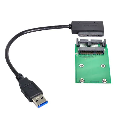 USB 3.0 To MSATA 50Pin SSD & 1.8  Micro SATA 7+9 16pin Adapter Add On Cards SATA • $11.95