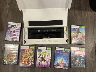 $28 • Buy Microsoft Xbox 360 Kinect Sensor Bar With  7 Games Bundle