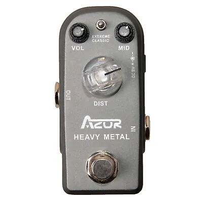 AZOR AP-321 Heavy Metal Mini Guitar Pedal 9V Guitar Effects Guitar Accessories • $0.99