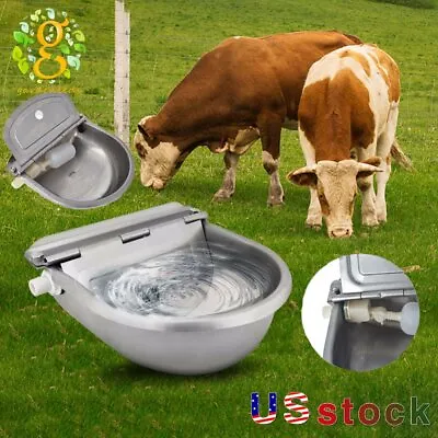 New Automatic Water Stainless Steel Trough Horse Cow Dog Drink Sheep Auto Bowl • $28.69