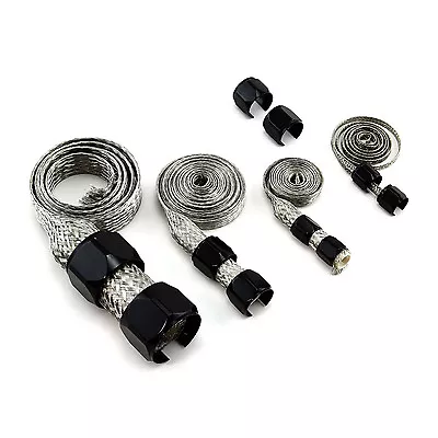 Black Braided Hose Sleeving Kit - Radiator Vacuum Heater  And Fuel Line Hose • $52.99