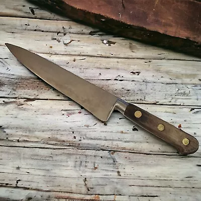 Vtg Sabatier Professional Chef's Knife Made In France 8  Blade Wood Handle  • $69.95