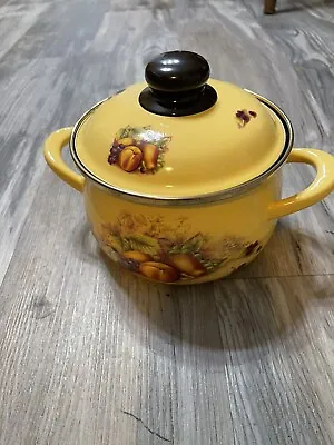 Aynsley Orchard Gold Fruit Tureen Prinz Yellow Sauce Pan Pot With Lid Vintage • $185