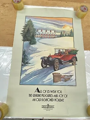 Vintage Cadillac Dealership Holiday Poster - Henry Kolodziej • $19.99