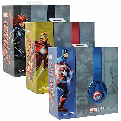 Marvel Collectors Edition Original SMS Audio Sport Wired Microlite Headphones • £17.99