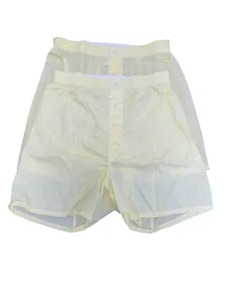 1979 Vintage Hanes Pastel Regular Style Yellow  Boxers 2 Pack Size 30 • $19.99