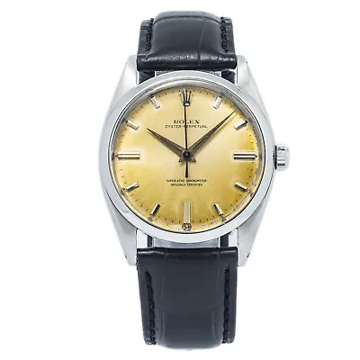 Rolex Oyster Perpetual 1018 RARE Vintage Stainless Auto Patina Dial Watch 36mm • $4495