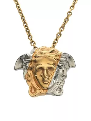 Versace Medusa Gold Silver Top Necklace Chain Pendant With Original Box Pouch • $324.99