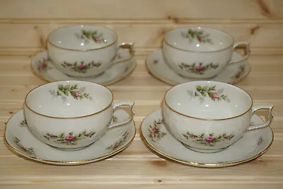 Rosenthal R638 Pink Roses (4) Cups 2  & (4) Saucers 5 5/8  • $43.88