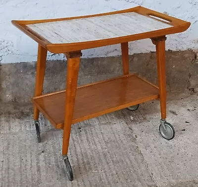 Serving Trolley Tea Trolley Wood 60er Table Side Table Mid Century 60s BAR • $191.81