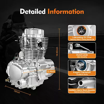 4 Stroke 250cc DIRT BIKE ATV Engine Motor Aluminum Alloy /5 Speed Transmission • $360.05