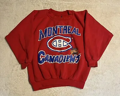 MONTREAL CANADIENS 1992 Vintage NHL Hockey Sweatshirt Size Large Women’s • $16.26