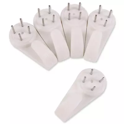 Hard Wall Picture Hooks Hanging Heavy Duty Photo Strong Frame Mirror Nail Fixing • £3.13