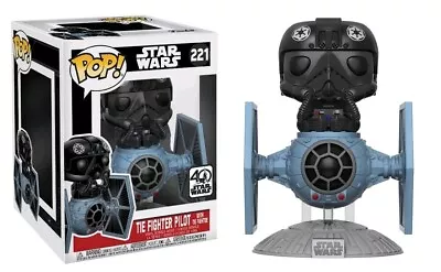 Funko Pop Star Wars TIE Fighter Pilot With TIE Fighter #221 Vinyl Figure • $55