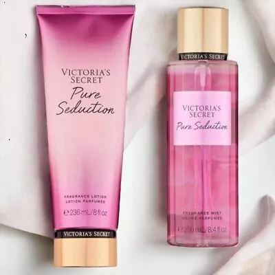 Victoria's Secret Pure Seduction Body Mist + Lotion Set 250ml - FREE SHIPPING • $20.43