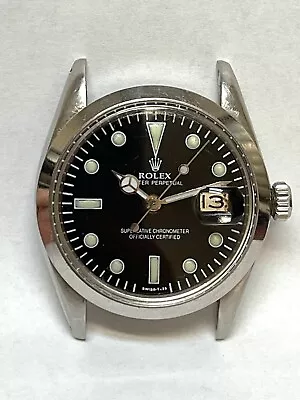$3200 • Buy 1974 Rolex Oyster Perpetual  Datejust 1603 Black Dial Head Only No Papers 36mm
