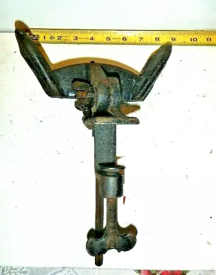 Vintage Round Blade Buzz Saw  Bench Vise Holder Sharpening Fire Wood Lumber Mill • $139