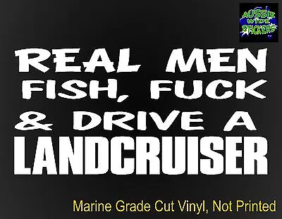 $6.90 • Buy For LANDCRUISER  4x4 Ute Car Funny For Toyota Stickers REAL MEN 200mm 