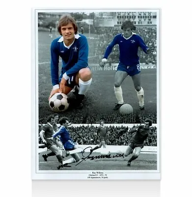 Ray Wilkins Chelsea Fc Signed Photo 12 X 16 Inch Photo • $140