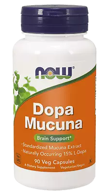 Now Foods DOPA MUCUNA 90 Veg Capsules - BRAIN & NERVOUS SYSTEM SUPPORT • $15.29