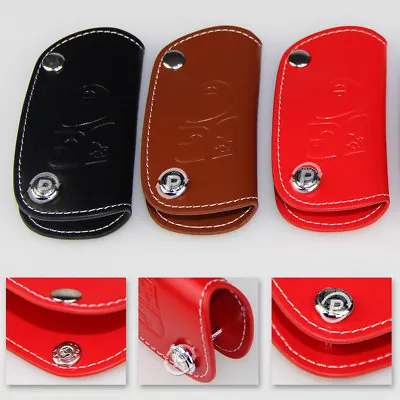 Leather Car Key Fob Case Holder Remote Wallet Keychain Bag For BMW Mercedes-Benz • $10.99