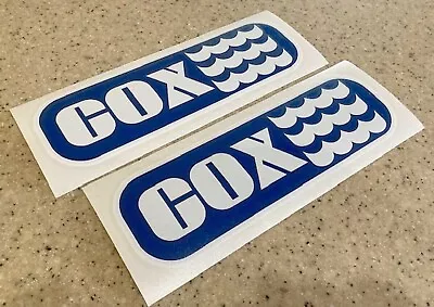 Cox Vintage Boat Trailer Decals 9  Pair Die-Cut Vinyl + FREE Fish Decal And Ship • $15